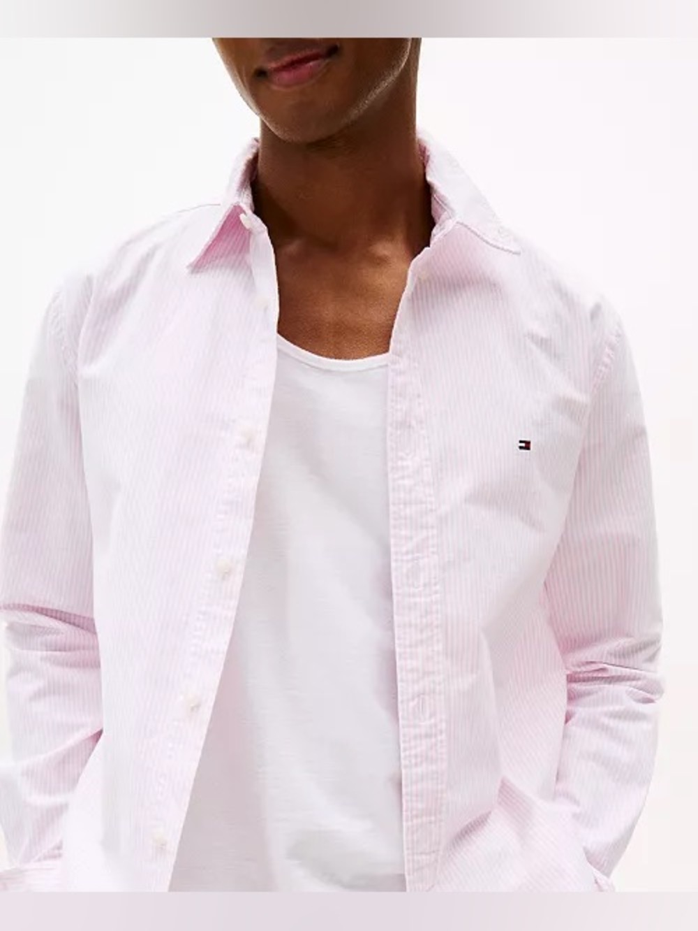 Tommy Hilfiger light Pink Thin-Stripe Button-Down Shirt